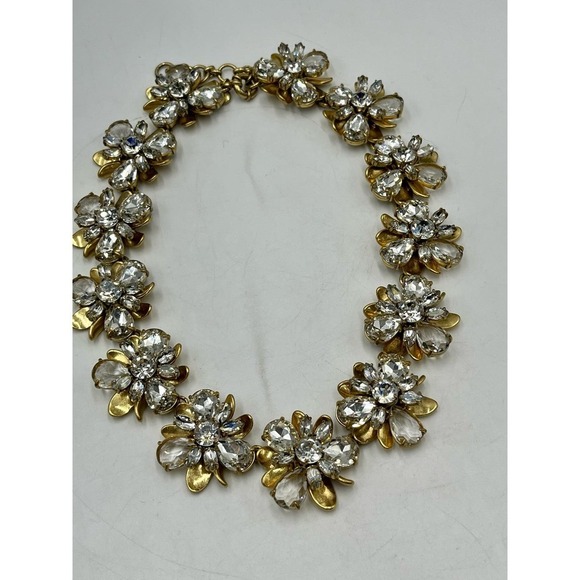 J. Crew Crystal Bloom Stacked
Rhinestone Floral Statement
Collar AB Necklace - Picture 16 of 16